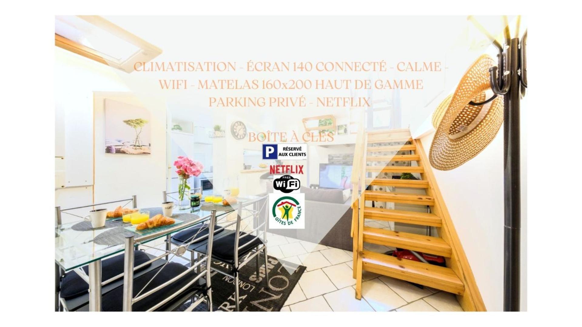 Beau Duplex 54M2, Classe 3 Etoiles Et Label "Gite De France" 5Min Centre, 15Min Gare Climatisation, Calme, 2 Chambres, Netflix Wifi, Tv 140Cms, Parking, Boite A Cles Arrivee Tardive - Gites La Tarine - Albertville Exterior foto